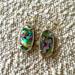 Kendra Scott Elle Gold Drop Earrings in Abalone Shell